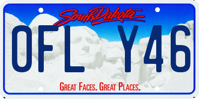 SD license plate 0FLY46