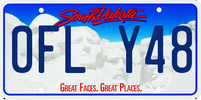 SD license plate 0FLY48