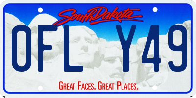 SD license plate 0FLY49
