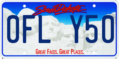 SD license plate 0FLY50