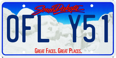 SD license plate 0FLY51