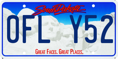 SD license plate 0FLY52