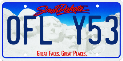 SD license plate 0FLY53