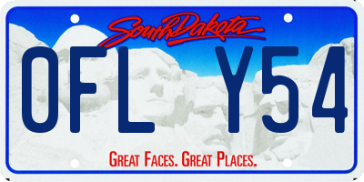 SD license plate 0FLY54