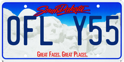 SD license plate 0FLY55