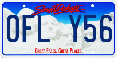 SD license plate 0FLY56