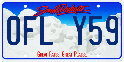SD license plate 0FLY59