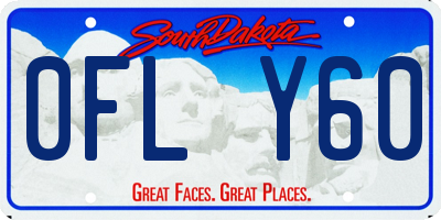 SD license plate 0FLY60