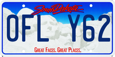 SD license plate 0FLY62