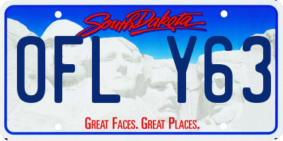 SD license plate 0FLY63