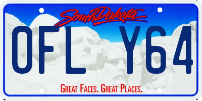 SD license plate 0FLY64