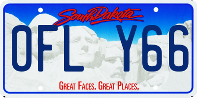 SD license plate 0FLY66