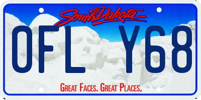 SD license plate 0FLY68