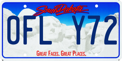 SD license plate 0FLY72