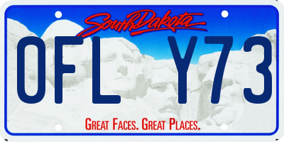 SD license plate 0FLY73