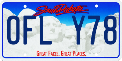 SD license plate 0FLY78