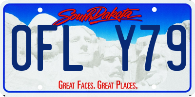 SD license plate 0FLY79