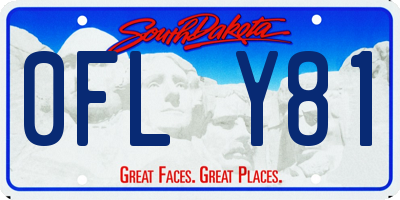 SD license plate 0FLY81