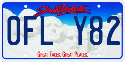 SD license plate 0FLY82