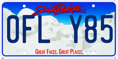 SD license plate 0FLY85
