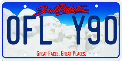 SD license plate 0FLY90