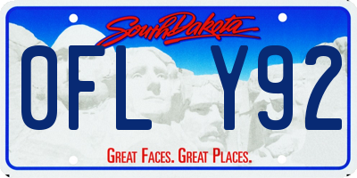 SD license plate 0FLY92