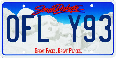 SD license plate 0FLY93