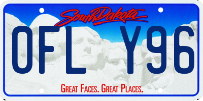 SD license plate 0FLY96