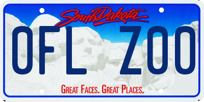 SD license plate 0FLZ00