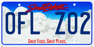 SD license plate 0FLZ02