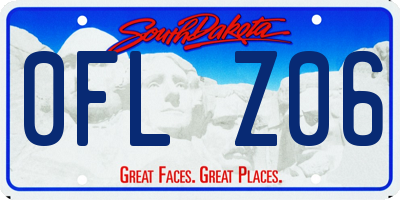 SD license plate 0FLZ06