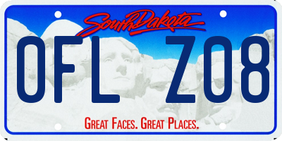 SD license plate 0FLZ08