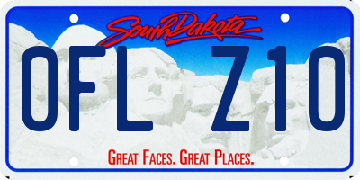 SD license plate 0FLZ10