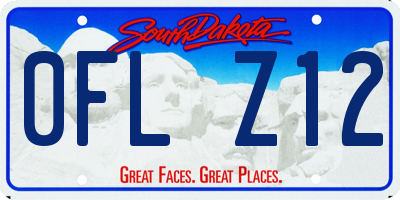 SD license plate 0FLZ12