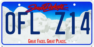 SD license plate 0FLZ14