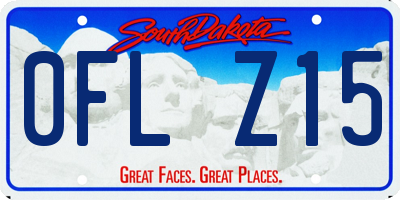 SD license plate 0FLZ15