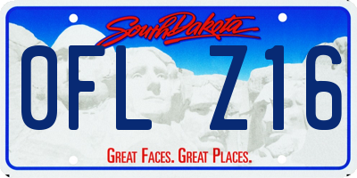 SD license plate 0FLZ16
