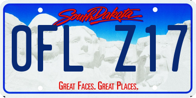 SD license plate 0FLZ17