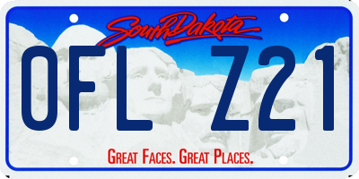 SD license plate 0FLZ21