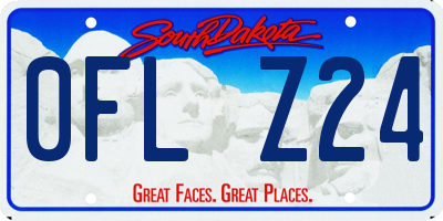 SD license plate 0FLZ24