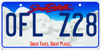 SD license plate 0FLZ28