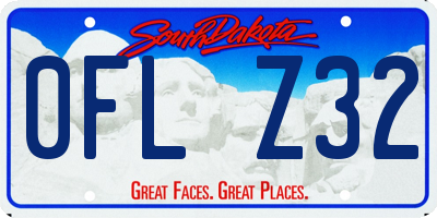 SD license plate 0FLZ32
