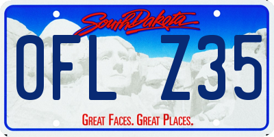 SD license plate 0FLZ35