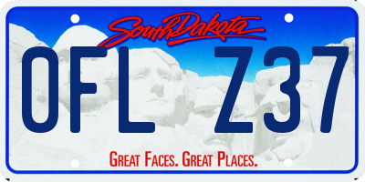 SD license plate 0FLZ37