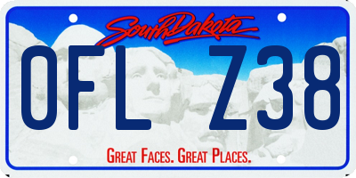 SD license plate 0FLZ38