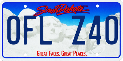 SD license plate 0FLZ40
