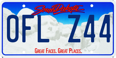 SD license plate 0FLZ44