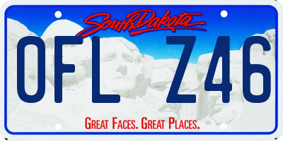 SD license plate 0FLZ46
