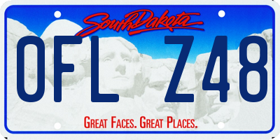 SD license plate 0FLZ48