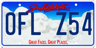 SD license plate 0FLZ54